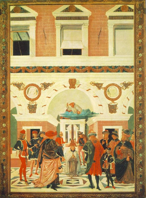 Pietro Perugino The Miracles of San Bernardino: The Healing of a Mute oil painting image